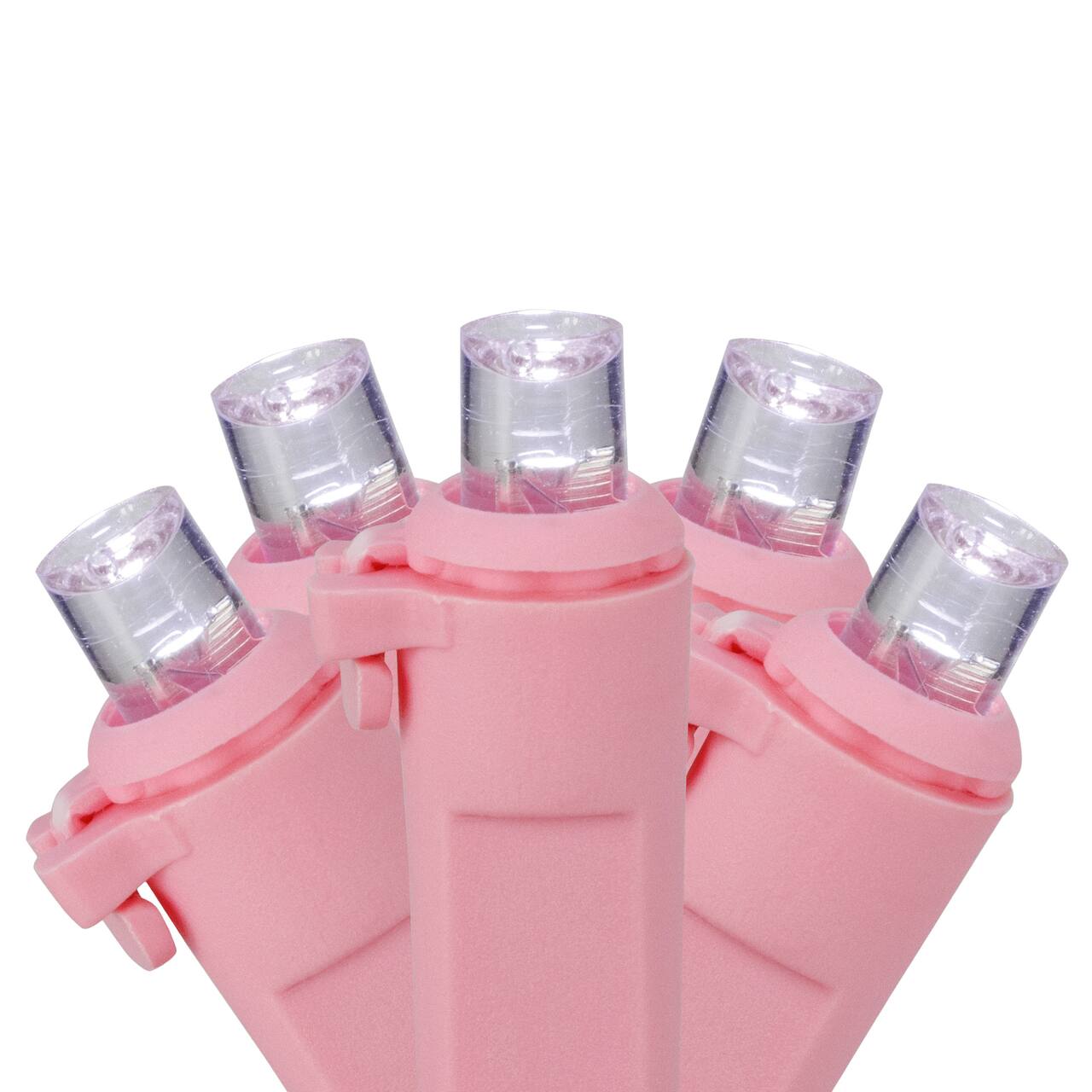 100ct. Pure White LED Wide Angle Valentine's Day Pink String Lights